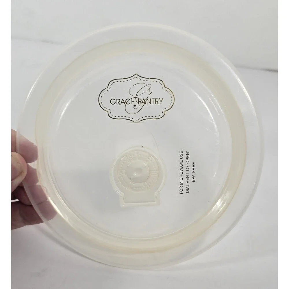 Grace Pantry Floral Porcelain Storage Cereal Soup Bowl Vented Lid